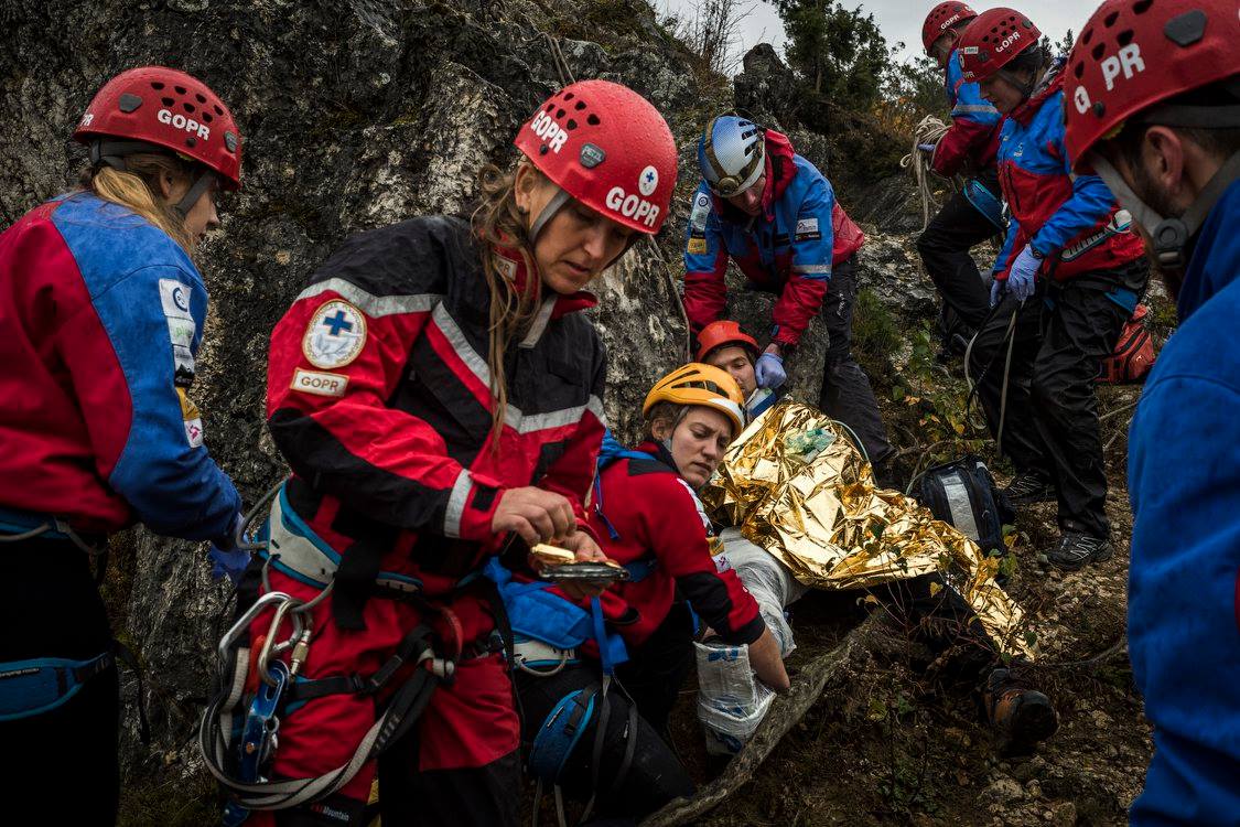 Iga Marszałek podczas wspinaczki w skałach